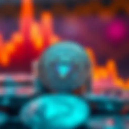 Visual representation of diamond coin price fluctuations