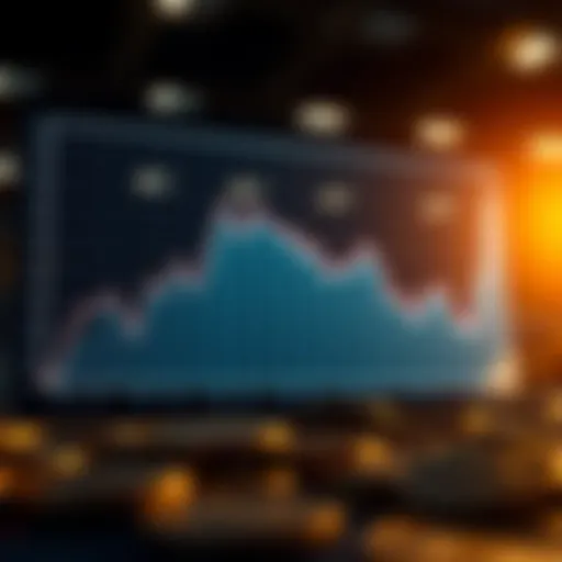 Graph illustrating significant downturns in various cryptocurrencies