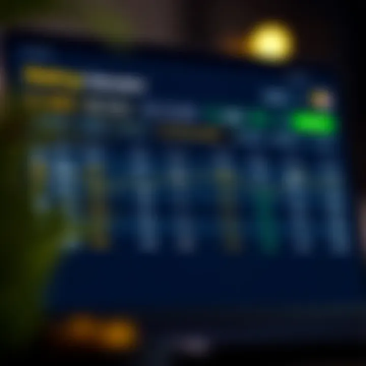 Visual representation of Binance staking calculator interface