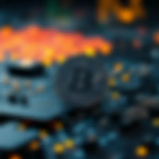 Visual representation of blockchain technology
