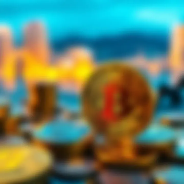 Conceptual illustration of investment strategies in crypto