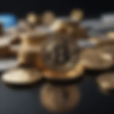 Concept of cryptocurrency exchange platform