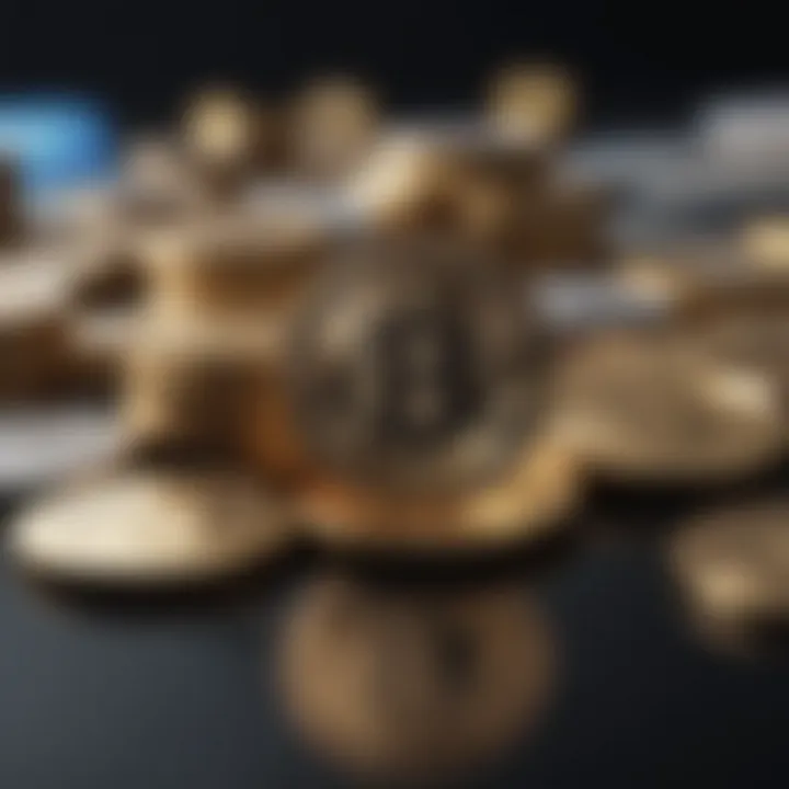 Concept of cryptocurrency exchange platform