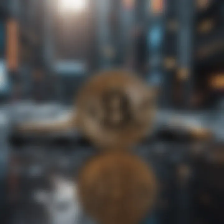 Futuristic concept of Bitcoin and technological advancements