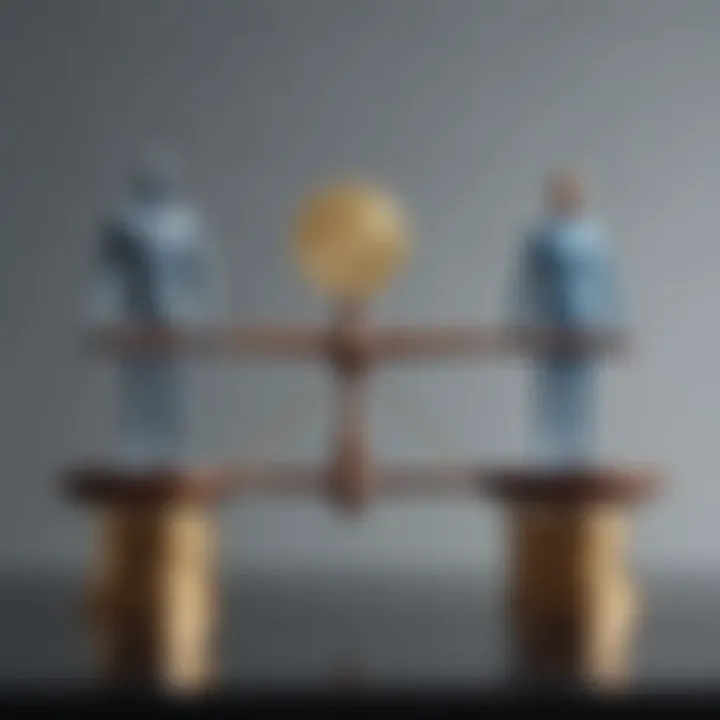 An abstract illustration depicting the balance between technology and individual rights.
