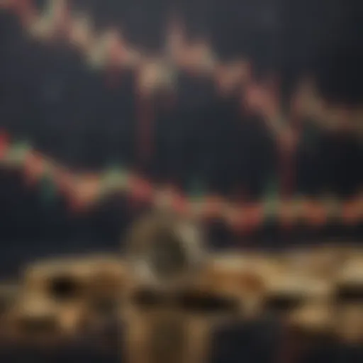Graph illustrating cryptocurrency market trends over time
