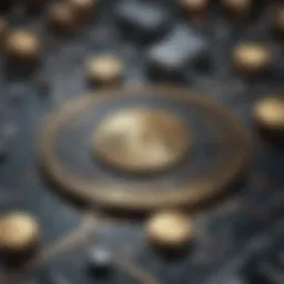 A schematic representation of distributed processing in cryptocurrency systems