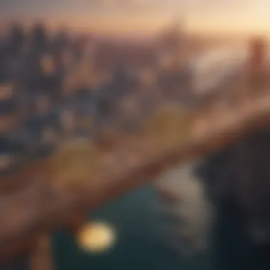 Conceptual graphic showing the bridge between traditional finance and digital currencies