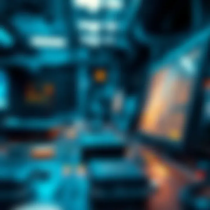 A conceptual image illustrating the technological challenges in NFT platforms
