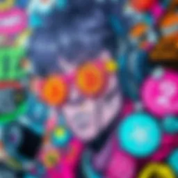 A vibrant digital collage showcasing NFT punk art influences.