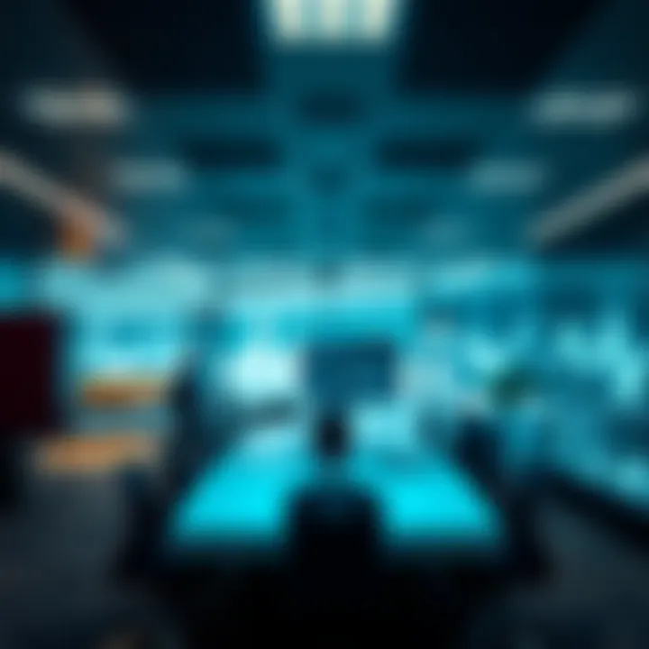 SkyBridge Capital office with digital currency graphics
