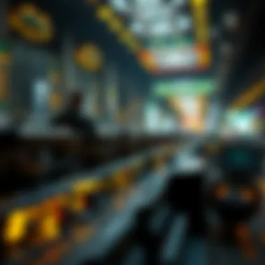 Visual representation of blockchain technology