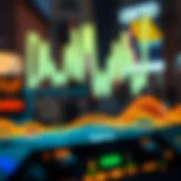 A vibrant digital radio wave graphic symbolizing crypto radio.