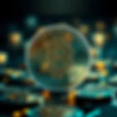 Blockchain technology visual representation