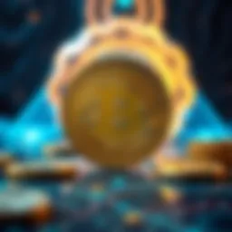 Digital currency concept on a futuristic background
