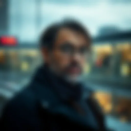 Visionary leader analyzing blockchain trends