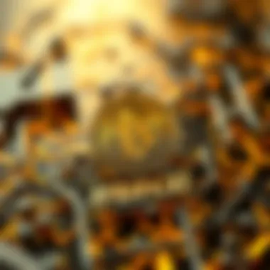 An abstract representation of blockchain technology