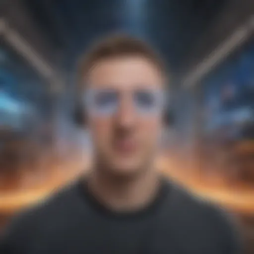 A conceptual illustration of the Metaverse connecting virtual and physical worlds