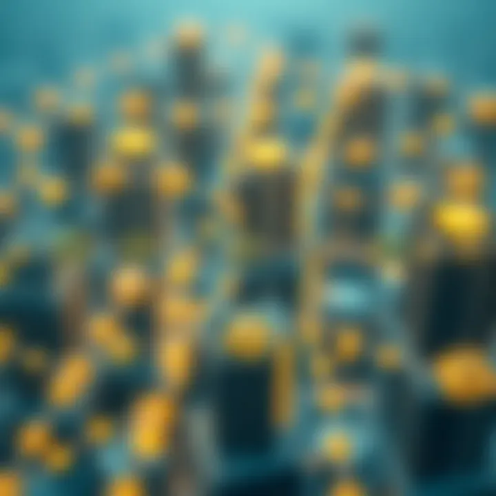 Visual representation of multichain architecture showcasing various interconnected blockchains