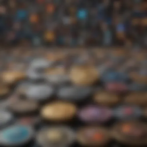 Abstract representation of digital art in the NFT marketplace