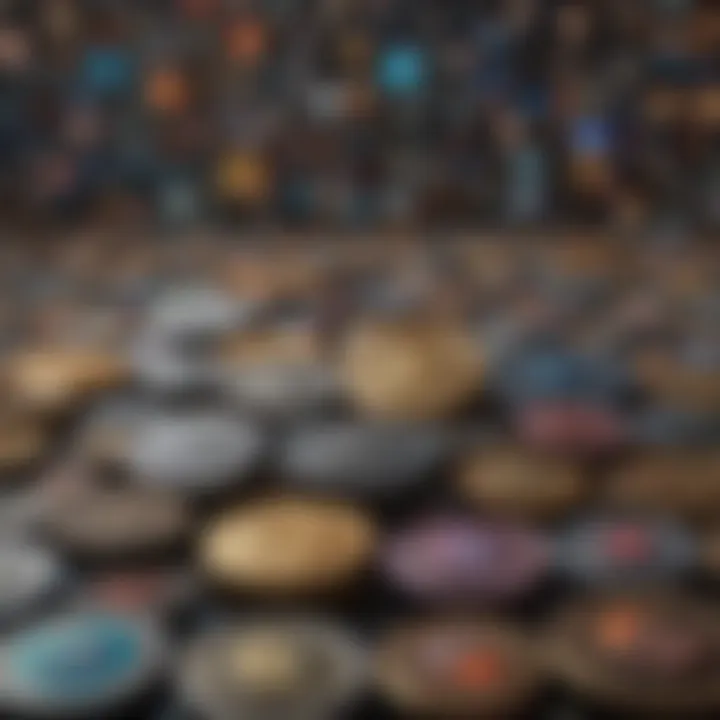 Abstract representation of digital art in the NFT marketplace