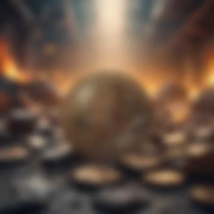 Graphic illustrating cryptocurrency mining