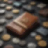 A collection of premium wallets displayed on an elegant surface