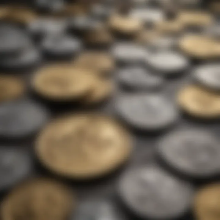 Medieval coins showcasing the transition to metallic currency.