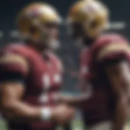 NFL players engaging with digital assets