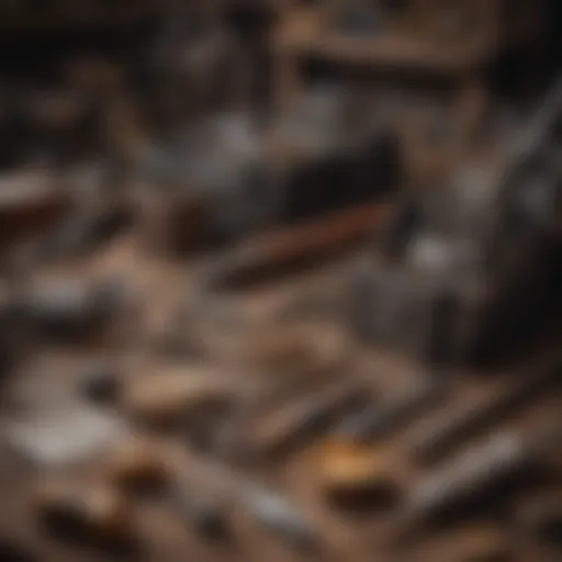Historical mining tools and artifacts
