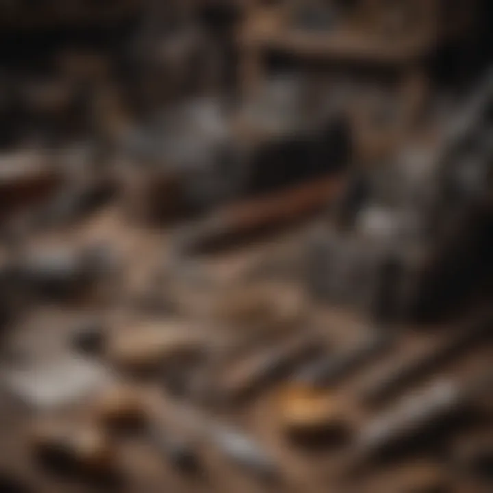 Historical mining tools and artifacts