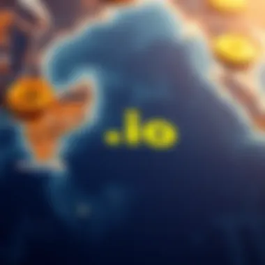 Indian Ocean Territory and .io Origins Map highlighting the Indian Ocean territory associated with .io