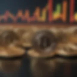 Graph illustrating cryptocurrency price movements