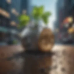 Conceptual illustration of Chia blockchain technology