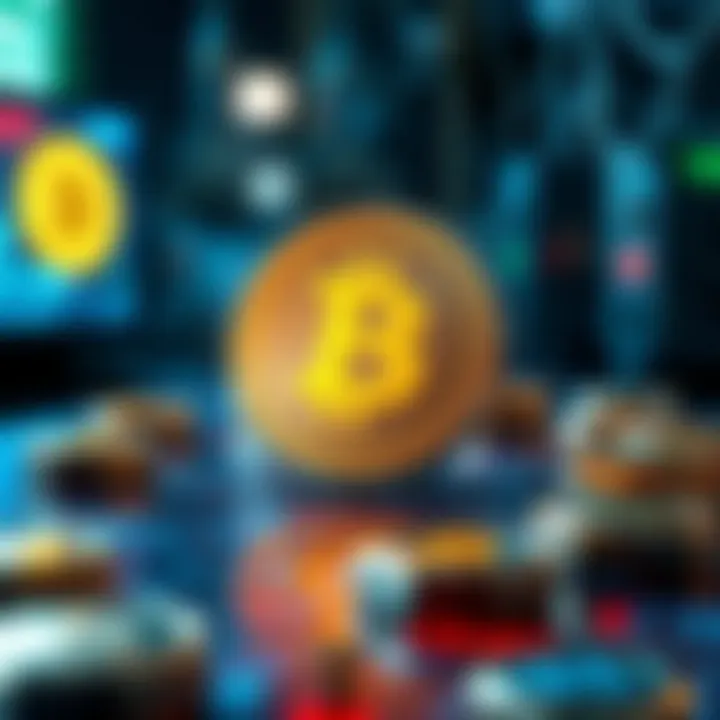 Illustration showcasing the blockchain technology underlying gaming tokens