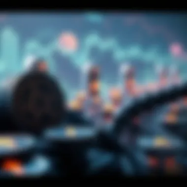 Visual representation of crypto gaming tokens in a digital landscape