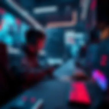 Futuristic depiction of the relationship between gaming and cryptocurrency