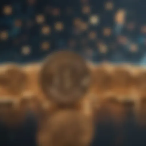 An abstract representation of blockchain technology