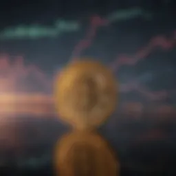 Graph illustrating cryptocurrency price trends over time