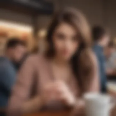 Visual representation of psychological manipulation in online dating