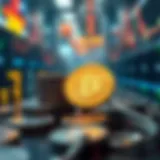 Conceptual representation of margin trading in cryptocurrency futures