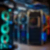 An array of advanced mining rigs showcasing their intricate design