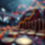 An abstract representation of cryptocurrency growth